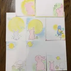 デコハガキ　中秋の名月8枚　懸賞はがき