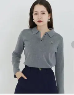 tinajojun 長袖ニットポロ【本日限り】