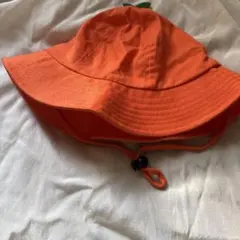 オレンジ バケットハット 調整可能