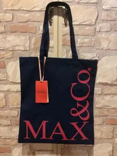 MAX&Co. 新品 トートバッグ ネイビー ピンク ロゴのサムネイル