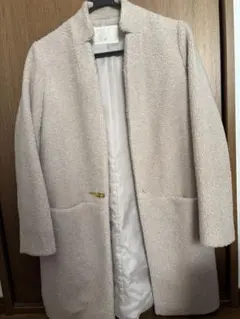 RAY CASSIN ベージュ ボア ロングコート