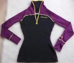 アンダーアーマー★コンプレッション長袖1/4ジップ ★SM★コールドギア★黒/紫