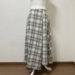 日本製　セオリーリュクス　セオリー　チェック　春　上品　ロングスカート　スカート