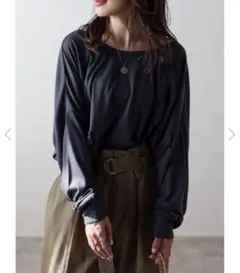 BONJOUR SAGAN リラックスロンT チャコールグレー