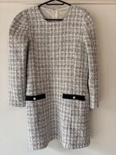 An MILE ツイード 長袖ワンピース