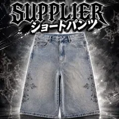 a*u様 SUPPLIER デニムショートパンツ クロス刺繍のサムネイル