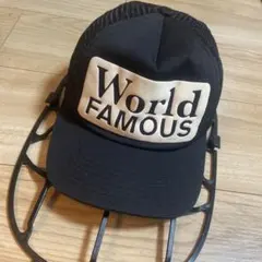 supreme ワールドフェイマス メッシュ 5パネル 黒