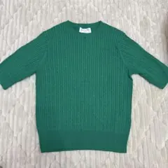 美品　OPAQUE.CLIP オペークドットクリップ　サマーニットケーブルニット