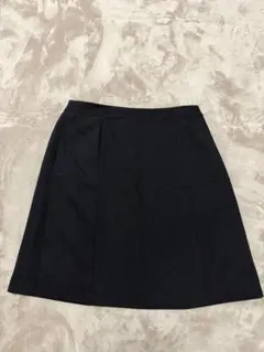 【最終値下げ‼️】ブラック Aラインスーツスカート プリーツ入り 17号