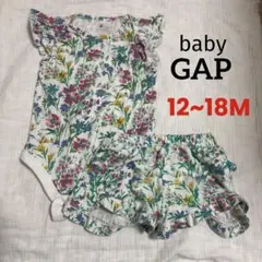 baby gap 花柄ロンパースとショートパンツセット　12~18M