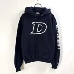 Champion チャンピオン ECOフーディ Dロゴ ネイビー S メンズ古着