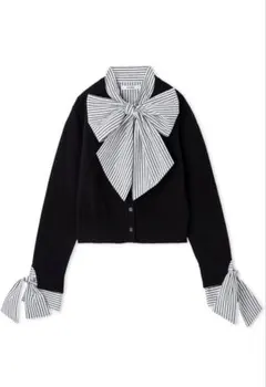 SNIDEL ボウタイドッキングニットプルオーバーSWNT254229 ブラック