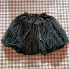 パニエ 黒 フリーサイズ ふんわり コスプレ ロリータ
