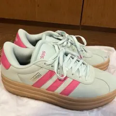 adidas レディース スニーカー ピンク ミントブルー 23.5