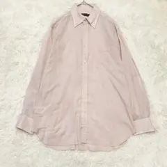 gotairiku シャツ 長袖 ボタンダウン 麻混 くすみピンク L ビジカジのサムネイル