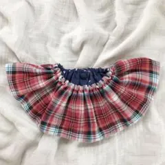 ★ガーネットチェック×三角ネイビー★ ハンドメイド　リバーシブル　スタイ