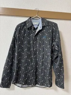 TOMMY HILFIGER 花柄長袖シャツ ダークブルー