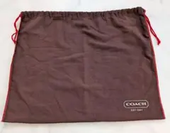 COACH ブラウン巾着型収納袋
