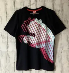 상태좋음 PUMA プーマ ピューマシャドー ビッグプリント サッカー TシャツM