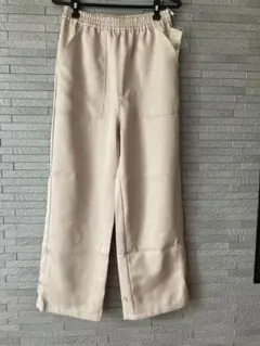 新品　サマンサモスモスブルー　裾タプ付きツイルパンツ