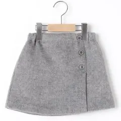 petit mainウール混ラップ風スカート　110cm