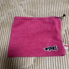 ピンク フリース ネックウォーマー ロゴ入り