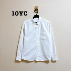 10YC ボタンダウンシャツ ホワイト 日本製 XXS