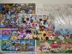 子供向けパズルセット5点　ディズニー　妖怪ウォッチ　アンパンマン　すみっコぐらし