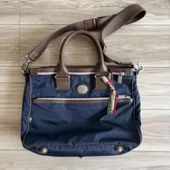 Orobianco 2way ショルダーバッグ ネイビー ブラウン　A4のサムネイル