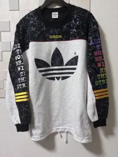 adidas 長袖トレーナー Lサイズ グレー/ブラック