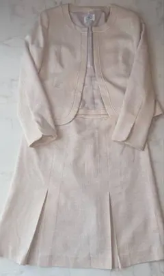 美品 JPRESS ツイード ノーカラージャケット セットアップ XL