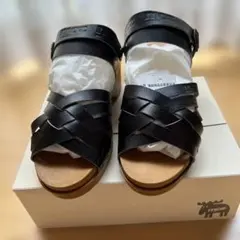 moz halla!⭐︎ブラックストラップサンダル 中ヒール⭐︎LLサイズ⭐︎新品のサムネイル