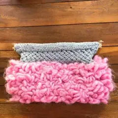 もこもこハンドメイドニットバッグ