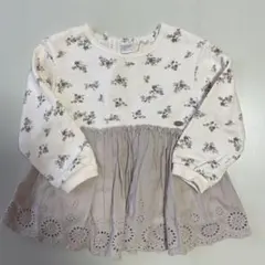 tete a tete 花柄ベージュトップス 90