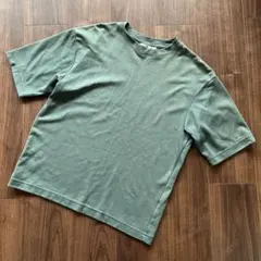 UNIQLO エアリズム コットンオーバーサイズTシャツ Sサイズ グリーン