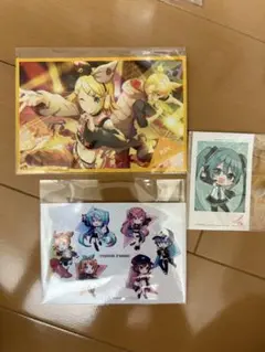 鏡音レン 色紙 ステッカー クリアカード コースター 鏡音レン 色紙 ステッカー クリアカード コースター