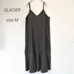 グラシア GLACIER 茶色 マーメイドロングワンピ 春 重ね着 体型カバー