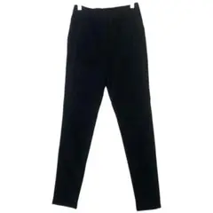新品タグ付きミスジーンズ　ストレッチスキニーパンツ裏起毛ゴムウエスト 黒　M
