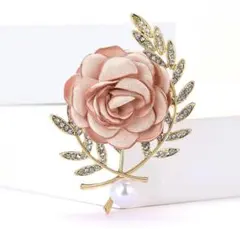ブローチ　コサージュ ローズ　花　バラ　パール　上品 フォーマル　卒業式　入学式