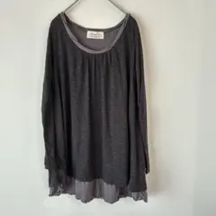 チャオパニックティピー クルーネックカットソー 長袖 ２枚重ね 秋冬 カジュアル