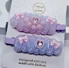 ホイップヘアピン ホイップデコ 前髪クリップ ハンドメイド 【15】