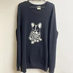 fLAnsisCA フランシスカ ニット セーター ブルドック 黒 サイズL