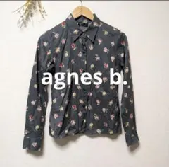 agnes b. アニエスベー 花柄 シャツ トップス お洒落 グレー