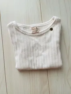 petit main アイボリー 半袖Tシャツ