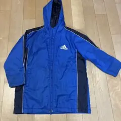 adidas フード付きジャケット 青　　中古品　120