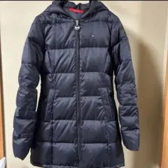 黒ダウン レディース S Aライン 軽量 防寒 トミー