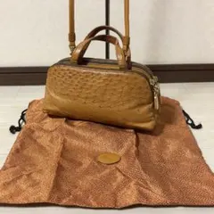 BagLiore バグリオ オーストリッチレザー 本革 ミニ ショルダーバッグ