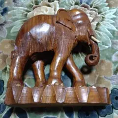 木製　象の彫刻 約30cm
