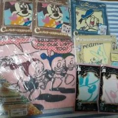 ディズニー　１番くじ　ハンドタオル　５枚　ハンカチタオル　２枚　セット