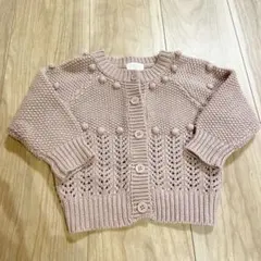 ベビー　ピンク　ニットカーディガン　73cm 韓国こども服　女の子